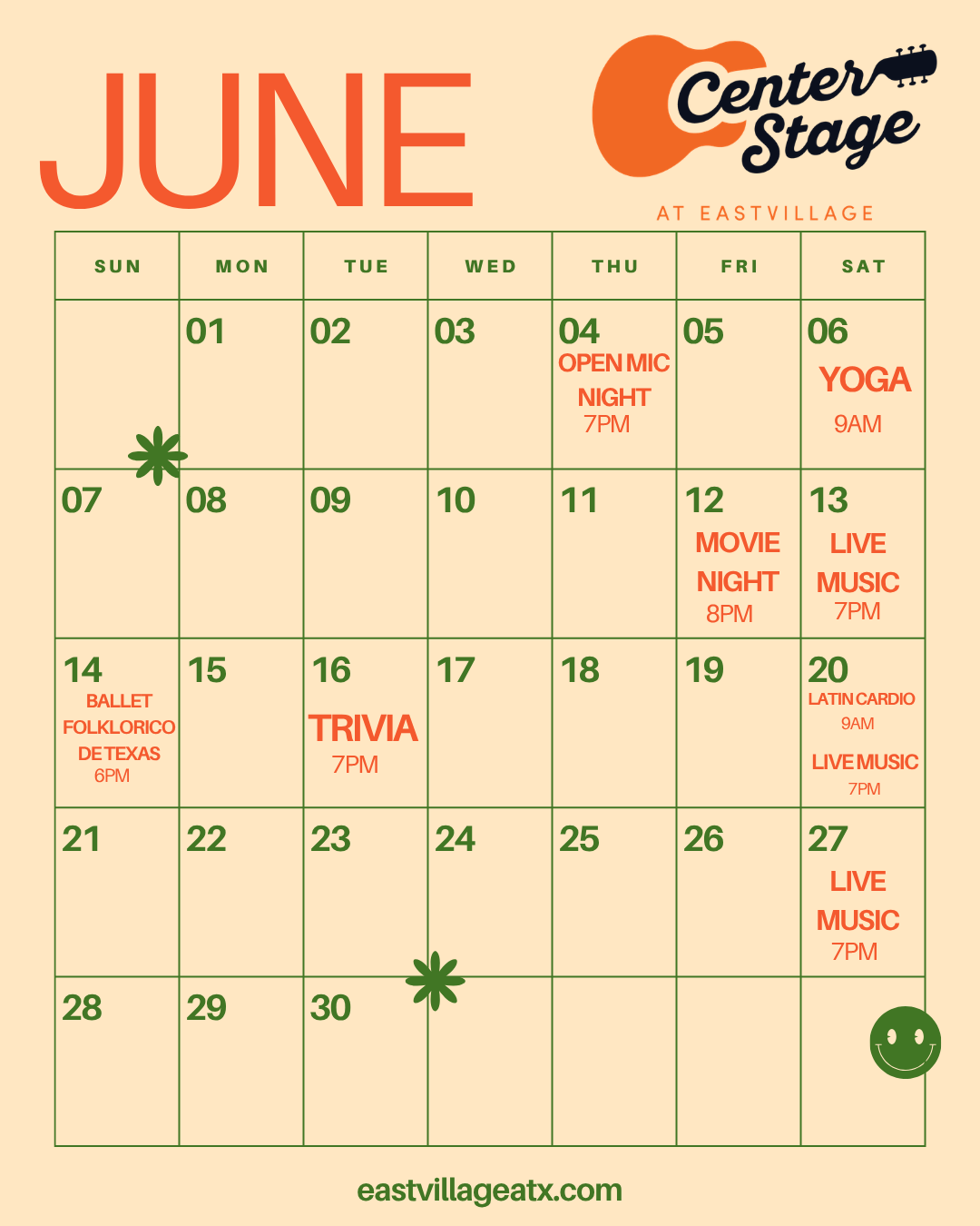 EV at-a-glance calendar